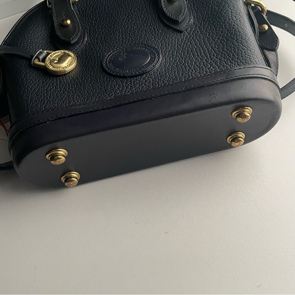 Dooney and Bourke Navy Blue Leather Mini Norfolk Bag crossbody bag - Picture 11 of 16